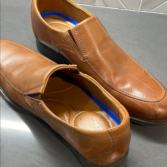 Clark’s Men's Brown Leather Slip-On Shoes-size 9 - Picture 6 of 7